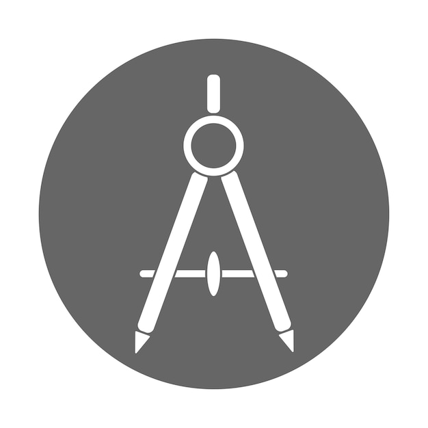 Kompaspictogram in trendy architectuursymbool voor website-ontwerplogo-app UI