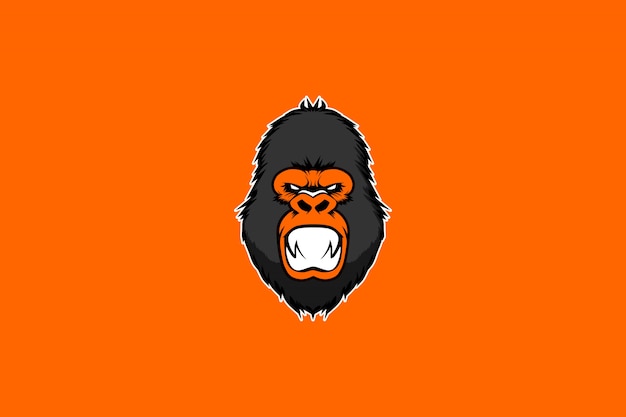 Kong head angry vector