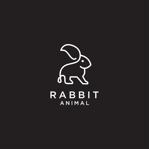 Vector konijn logo pictogram ontwerp sjabloon vectorillustratie