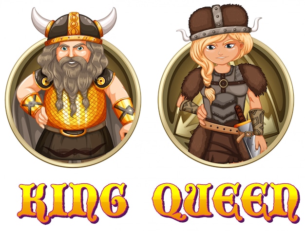 Koning en koningin van Vikingen
