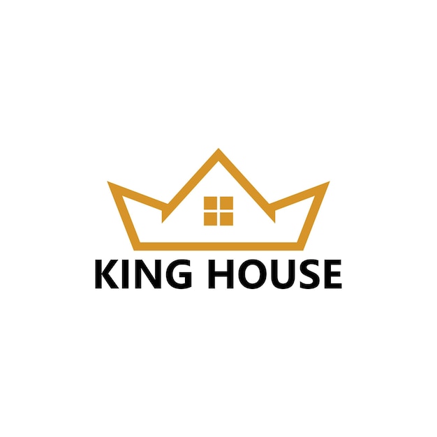 Koning huis Logo sjabloonontwerp