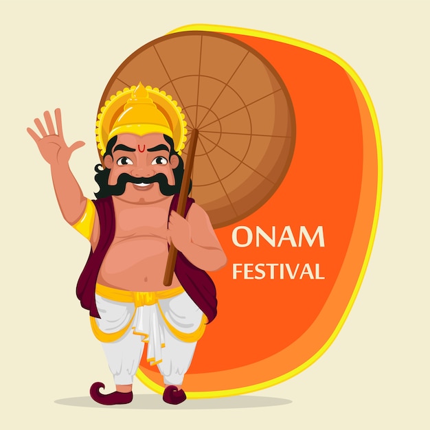 Koning mahabali. gelukkig onam-festival in kerala