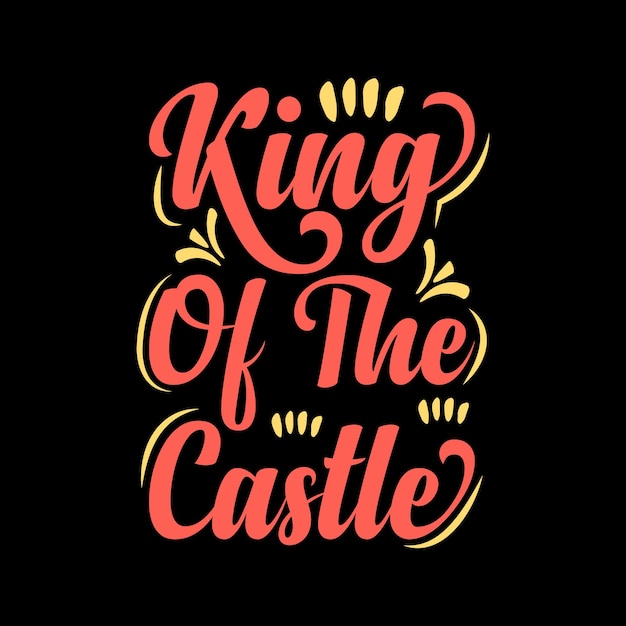 Koning van het kasteel typografie belettering