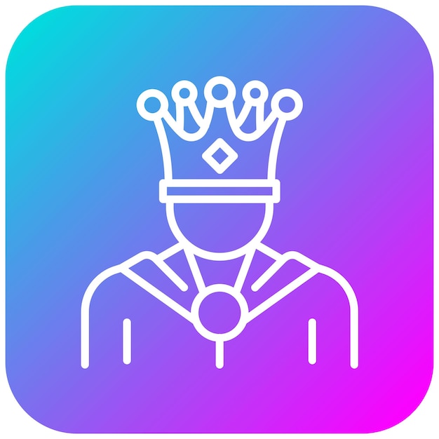 Koning vector icoon Kan worden gebruikt voor Middeleeuwse icoon set