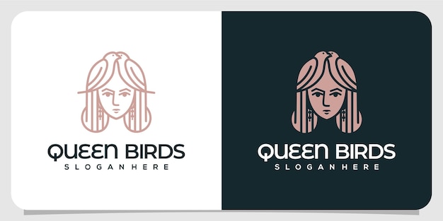 Koningin vogels luxe logo