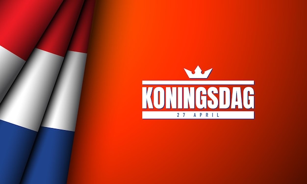 Vector koningsdag achtergrond ontwerp vectorillustratie