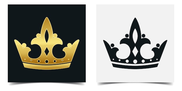 Koninklijk logo-ontwerp met kroonvorm