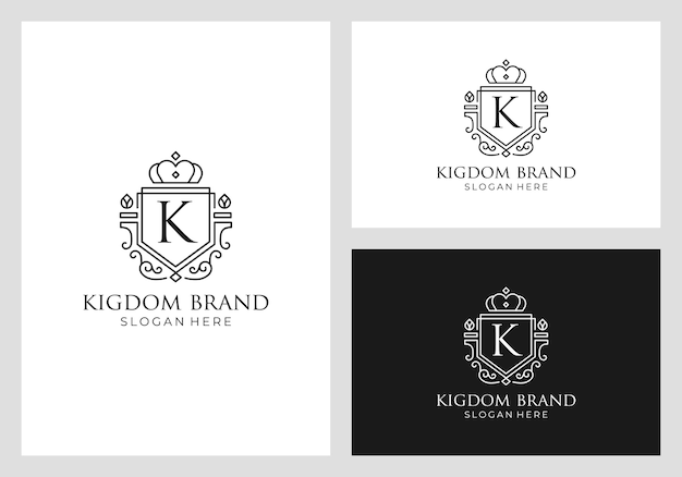 Koninklijk, rijk, koninkrijk logo ontwerp vector
