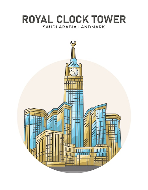 Koninklijke klokkentoren saoedi-arabië landmark poster