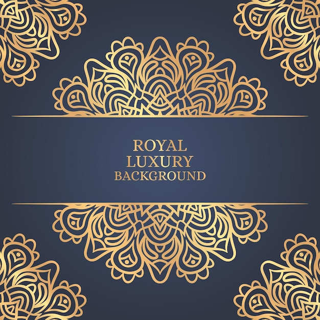 Koninklijke luxe mandala achtergrond met gouden arabesque, decoratieve mandala, luxe ornament sjabloon