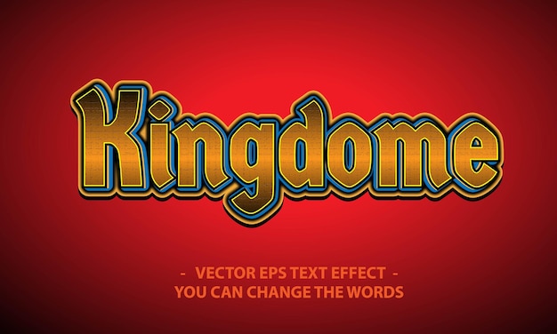Vector koninkrijkstekst met illustratie