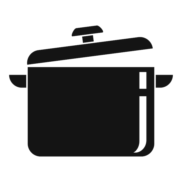 Kookpan pictogram Eenvoudige illustratie van kookpan vector pictogram voor webdesign geïsoleerd op een witte achtergrond