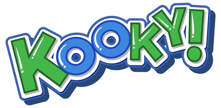 वेक्टर kooky isolated word text