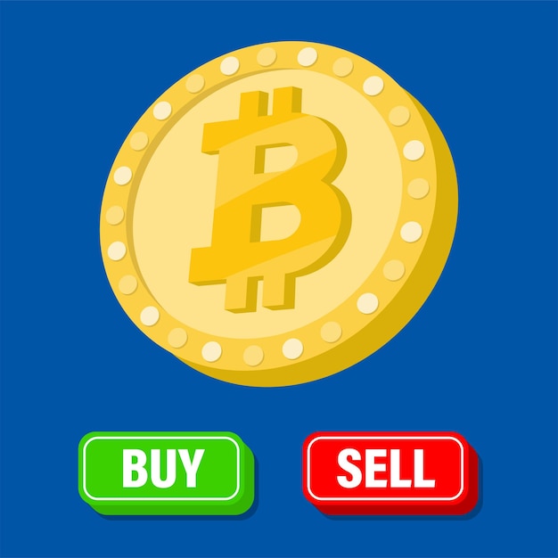 Koop of verkoop bitcoin-bannerontwerp