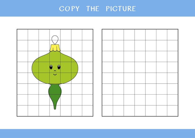 Kopieer de afbeelding van een schattige kerstbal