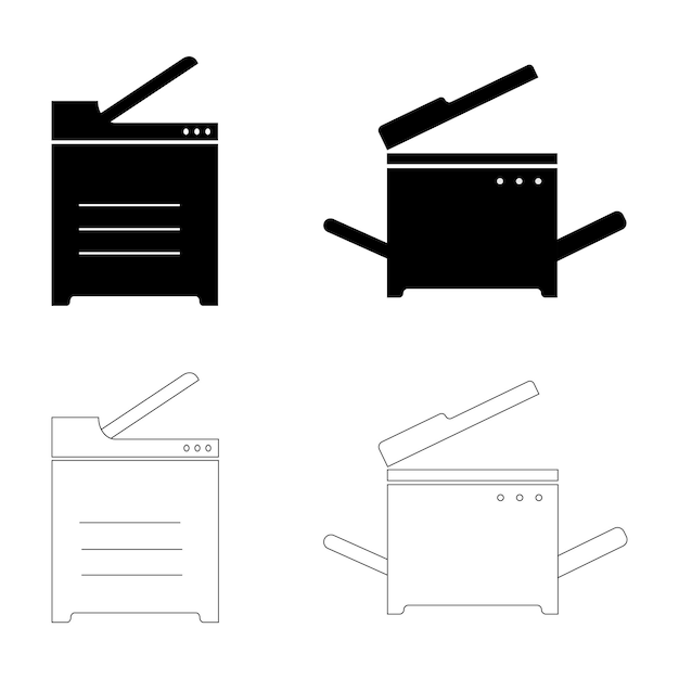 Kopieerapparaat pictogram vector