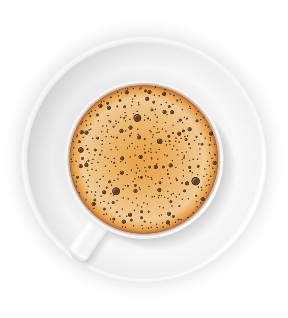 Kopje koffie op wit