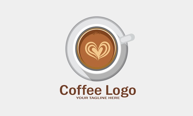 Kopje liefde koffie winkel logo ontwerpen vector illustratie voor koffie winkel ontwerpen merk concept