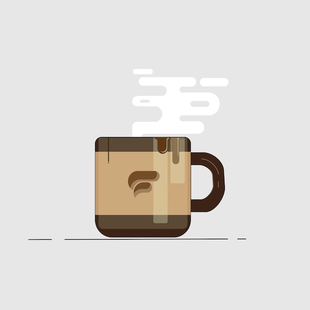 Vector kopje warme koffie ontwerp