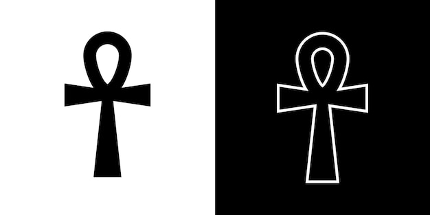 Koptisch kruis Ankh pictogram zwarte kleur Ankh symbool ontwerp uit religie collectie