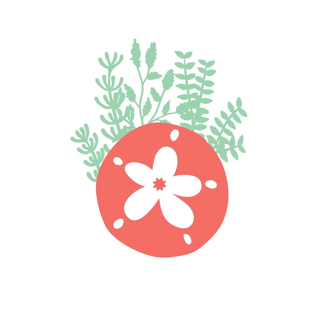 Koraal met seashells svg vector