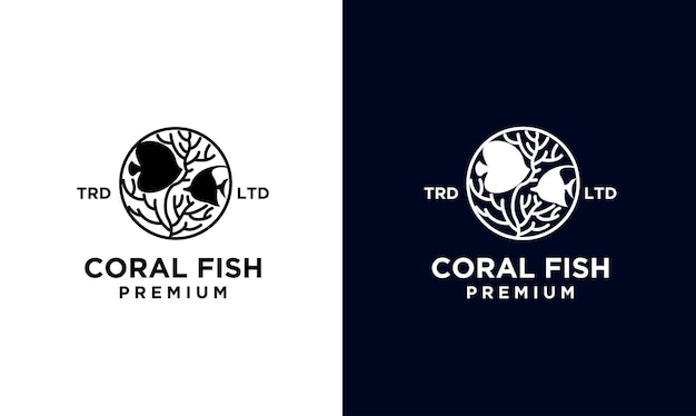 Koraalvis logo vectorafbeelding voor elk bedrijf
