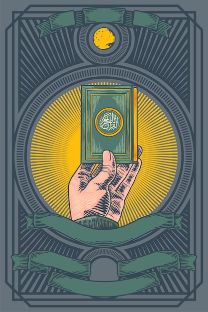 Vector koran en islamitische ramadan vector illustratie