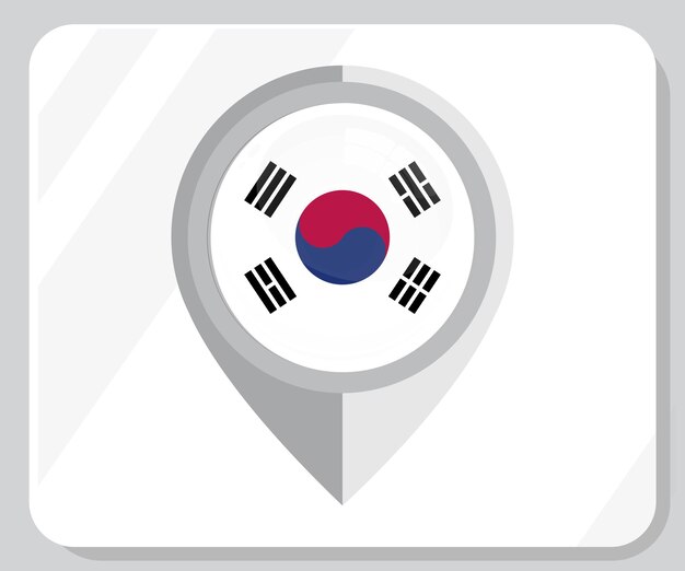 한국 반이는 핀 위치 발 아이콘