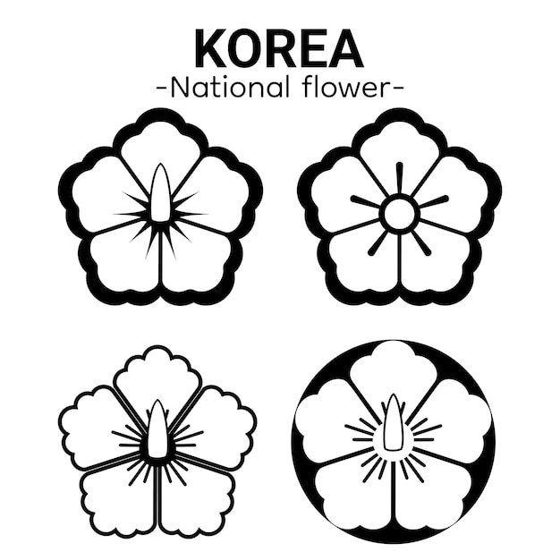 Korea national flower and symbol design