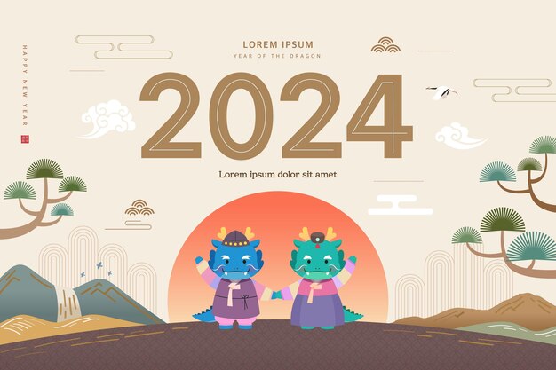 Tradizione coreana illustrazione del capodanno lunare