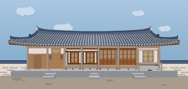 Koreaans huis met dakpannen