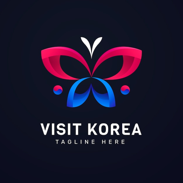 Koreaans logo met kleurovergang