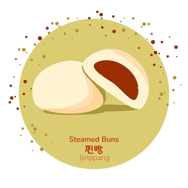 koreaans straatvoedsel Koreaanse jjinppang rode bonenpasta vulling Vertaling van Koreaanse gestoomde broodjes