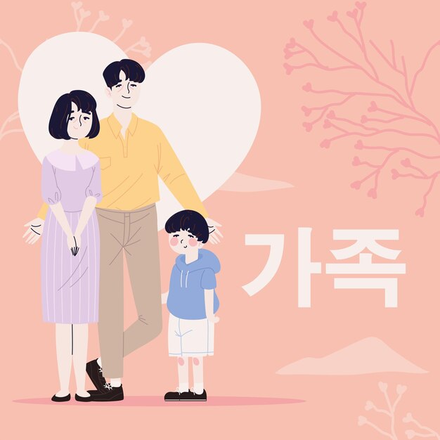 Koreaanse familiebanner