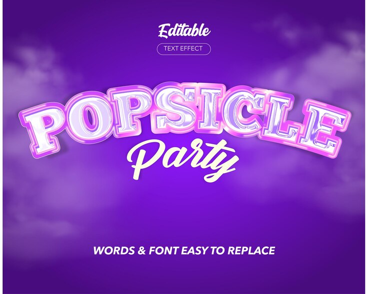 Vector korean band title theme style vector text effect