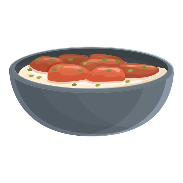 韓国文化食品アイコン白い背景に分離された Web デザインの韓国文化食品ベクトル アイコンの漫画
