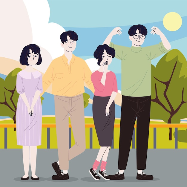 Korean family characters