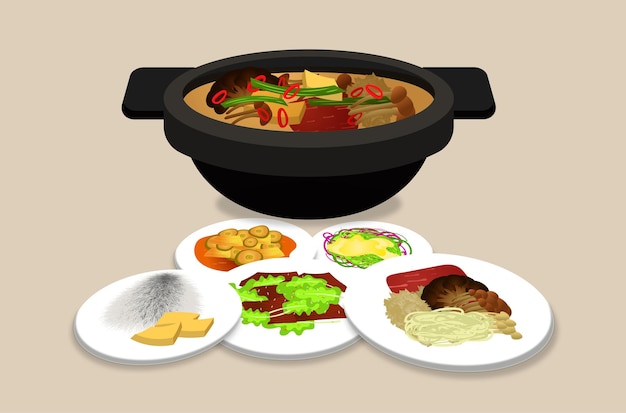 Korean Food Vector Art