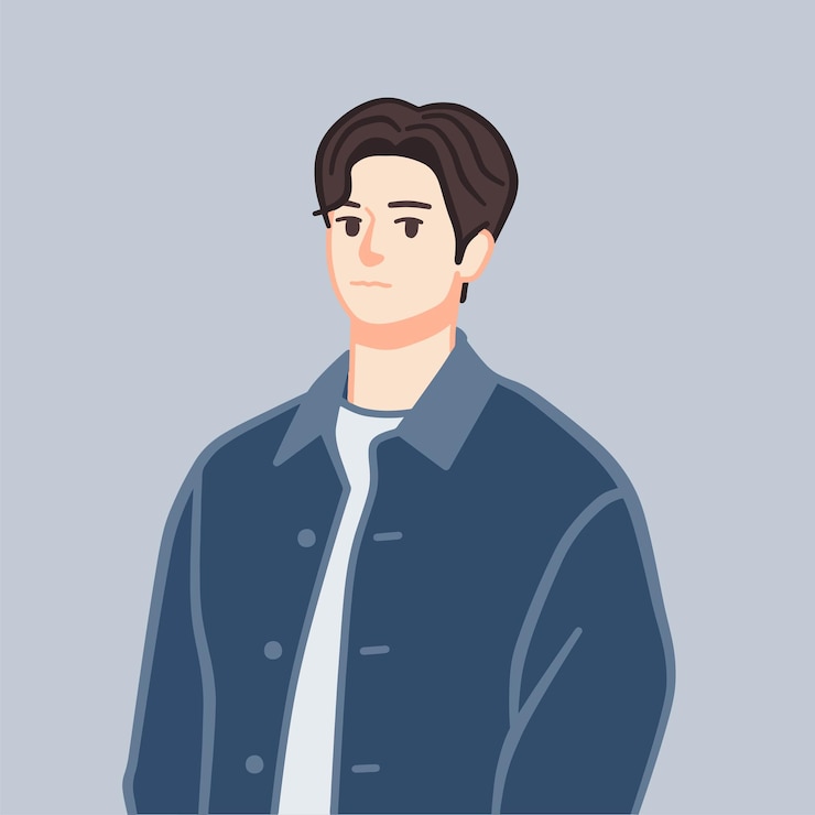 Vector 한국의 잘생긴 소년 터 일러스트레이션