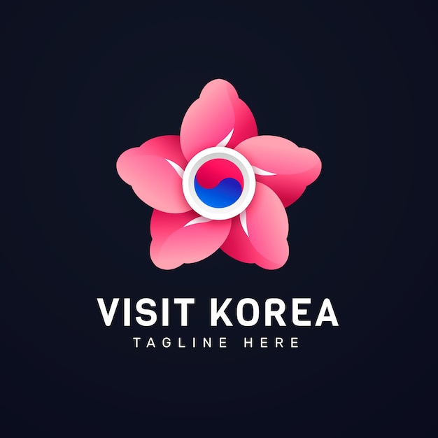 Vettore design del logo coreano