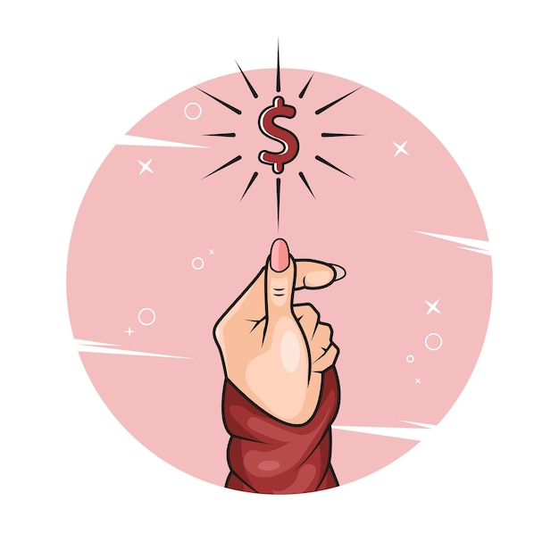 Korean love sign with money symbol