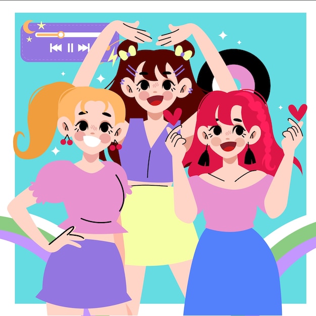 韓国人の手描きのデザイン