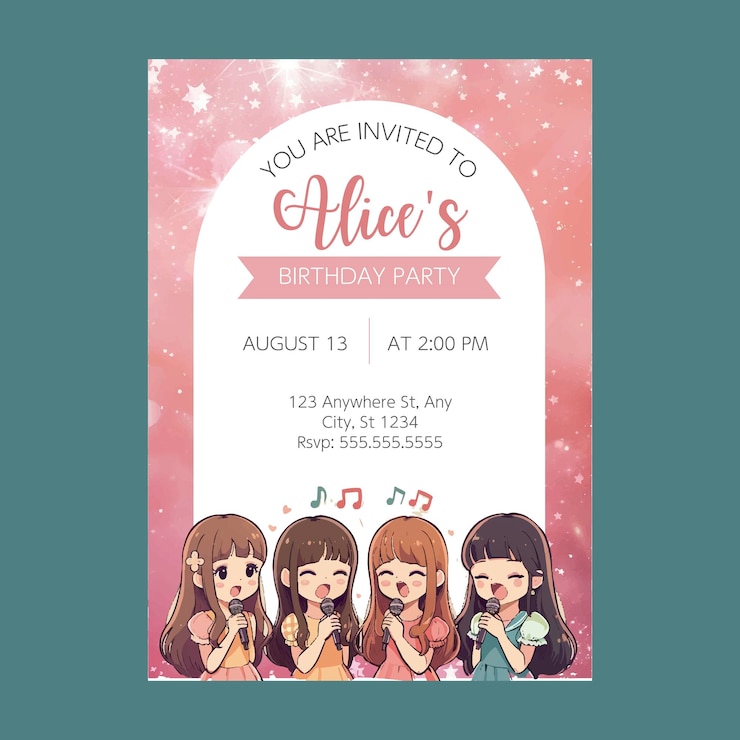 Вектор корейская поп-группа kpop invitation
