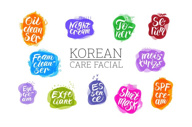Надписи на корейских продуктах по уходу за кожей