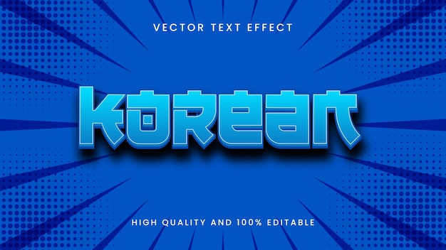 Korean text effect