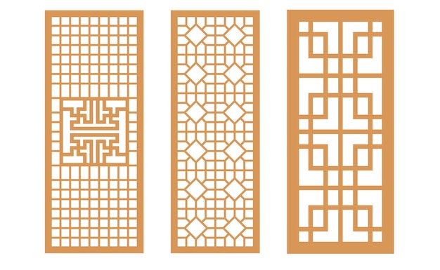 Korean traditional door pattern design elements