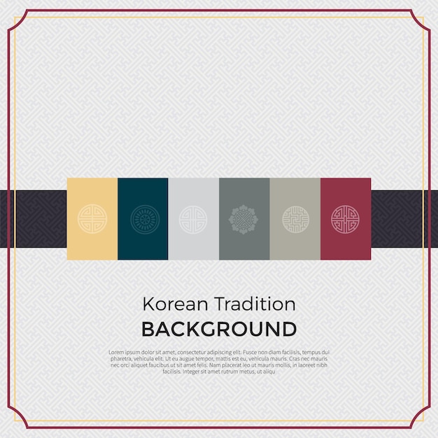 Vector korean traditional pattern background banner