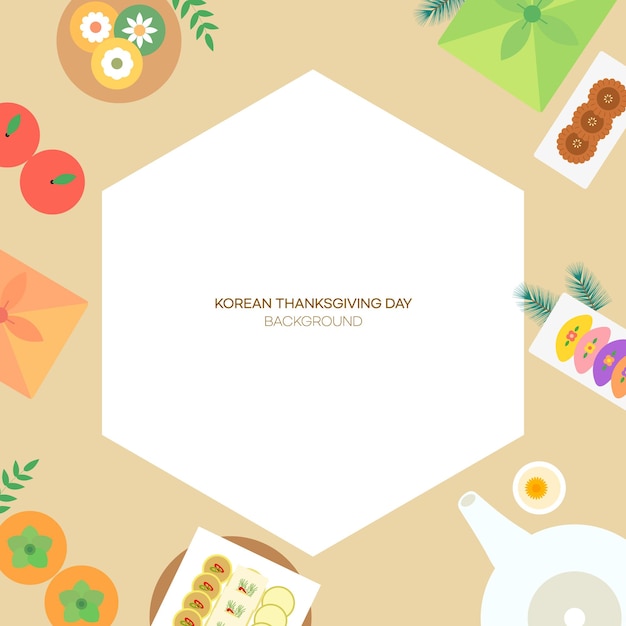 Korean Traditional Thanksgiving Day Chuseok Frame background