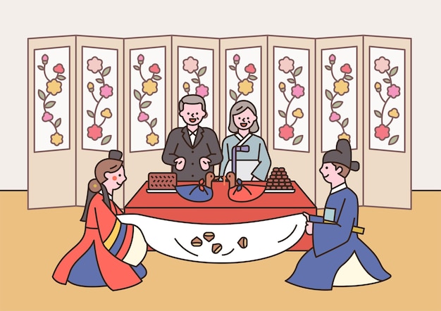 Korean traditional wedding.