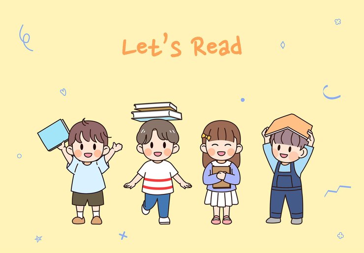 Vector 韓国 人 が 一緒 に 読ん で いる キャンペーン の イラスト